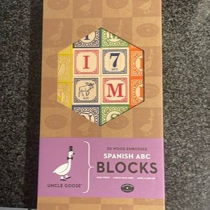 New! Spanish ABC Blocks , wooden blocks by uncle goose